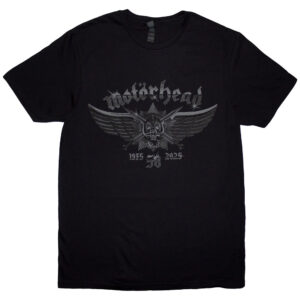 Motorhead 50 Years Wings Badge Black T-Shirt