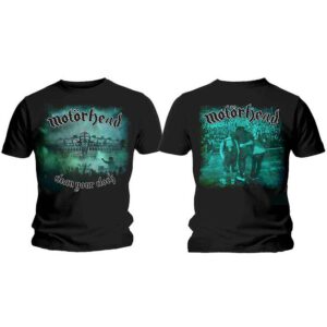 Motorhead Clean Your Clock Green Back Print T-Shirt