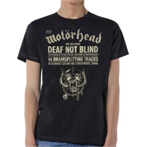 Motorhead Deaf Not Blind Black T-Shirt