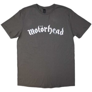 Motorhead Distressed Logo Charcoal Grey T-Shirt
