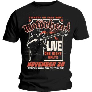 Motorhead Lemmy Firepower Black T-Shirt
