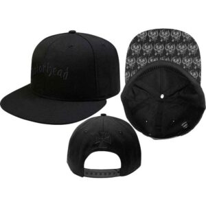 Motorhead Logo & Warpig Black Snapback Cap