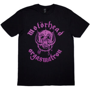 Motorhead Orgasmatron Lyric Black Back Print T-Shirt