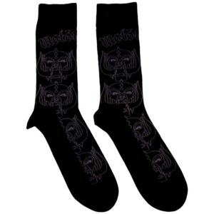 Motorhead Unisex Warpig Outlines Black UK Size 7 - 11 Ankle Socks