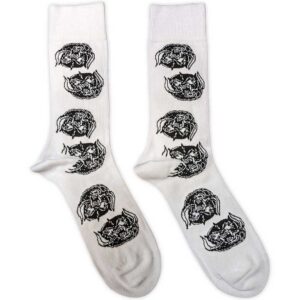 Motorhead Unisex Warpig Repeat White UK Size 7 - 11 Ankle Socks