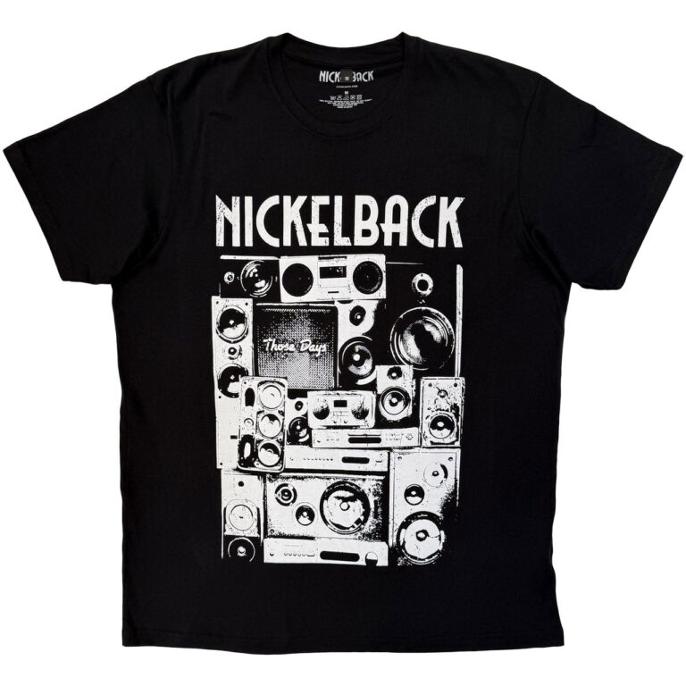 Nickelback Unisex Premium Carbon T-Shirt: Wall Speakers Black T-Shirt