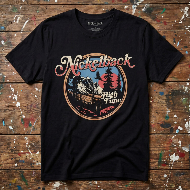 Nickelback Unisex Premium Carbon T-Shirt: High Time Black T-Shirt