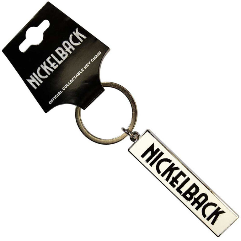 Nickelback Black Logo White Keychain