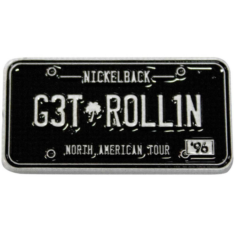 Nickelback License Plate Pin Badge