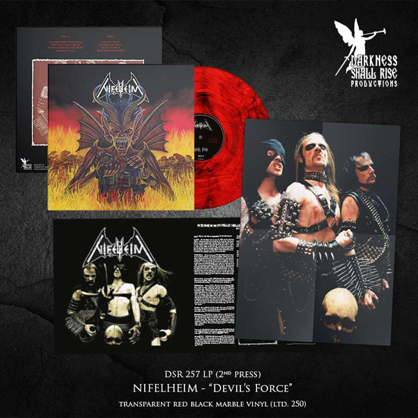 Nifelheim – DEVIL’S FORCE (TRANSPARENT RED BLACK MARBLE VINYL) Vinyl LP