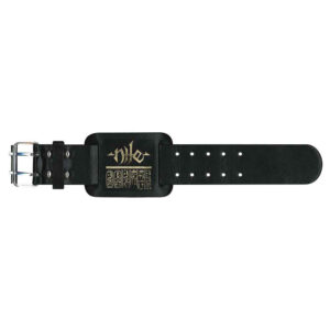 Nile Logo & Hieroglyphs Leather Wrist Strap