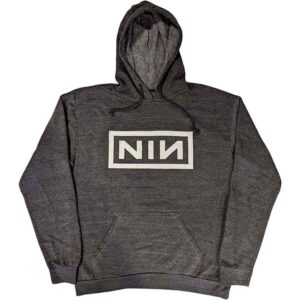 Nine Inch Nails Classic Logo Charcoal Grey Pullover Hoodie