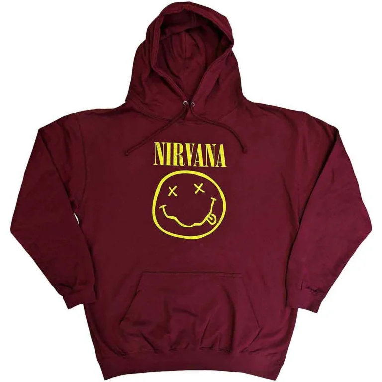 Nirvana Yellow Happy Face Pullover Hoodie