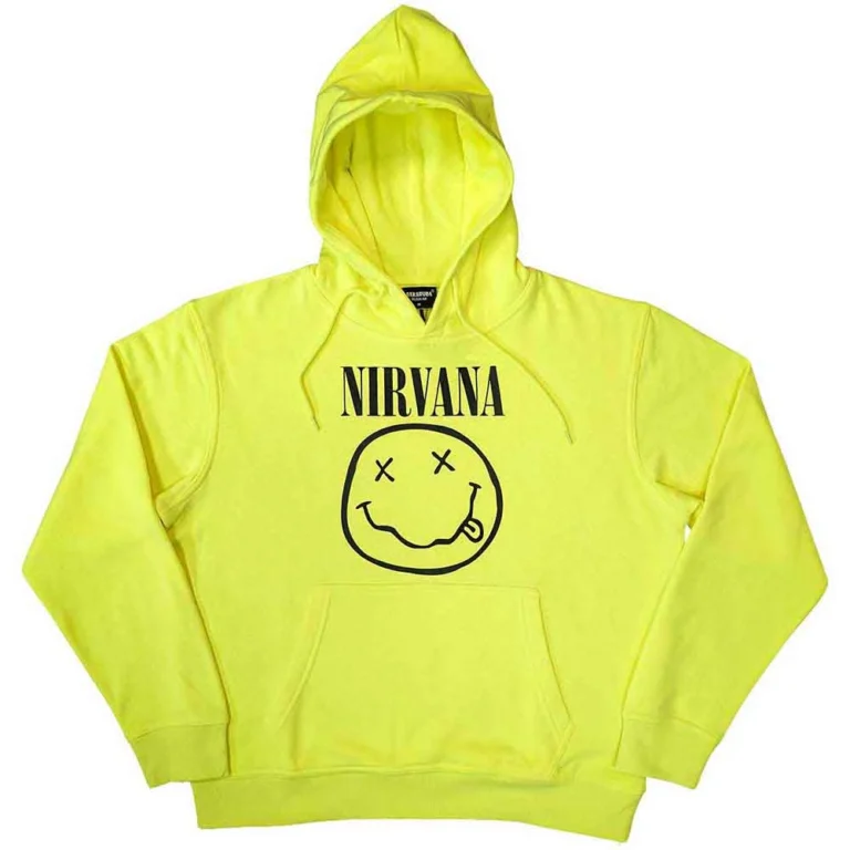 Nirvana Inverse Happy Face (Neon Yellow) Pullover Hoodie