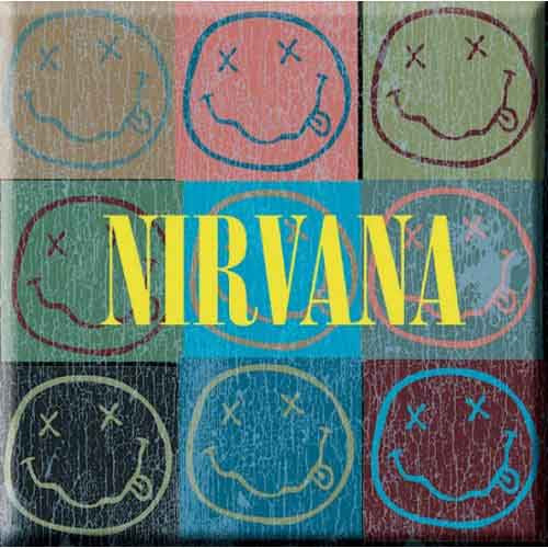 Nirvana Happy Face Blocks Fridge Magnet