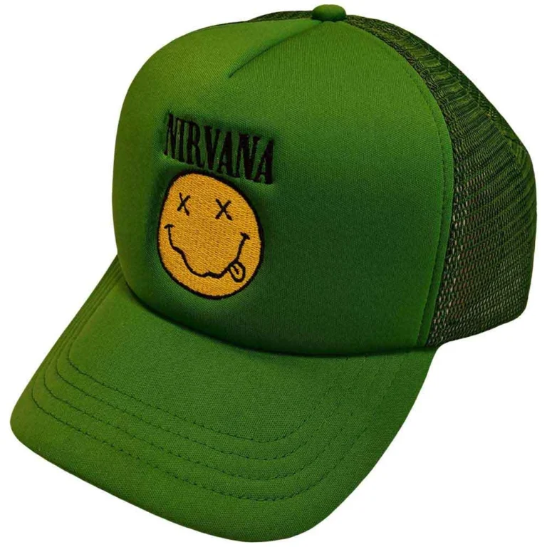 Nirvana Logo & Happy Face Mesh Back Cap