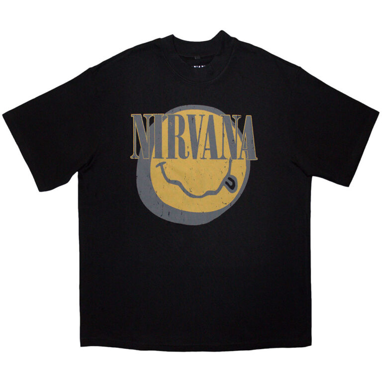 Nirvana Unisex Oversized Boxy T-Shirt: Evergreen Black T-Shirt