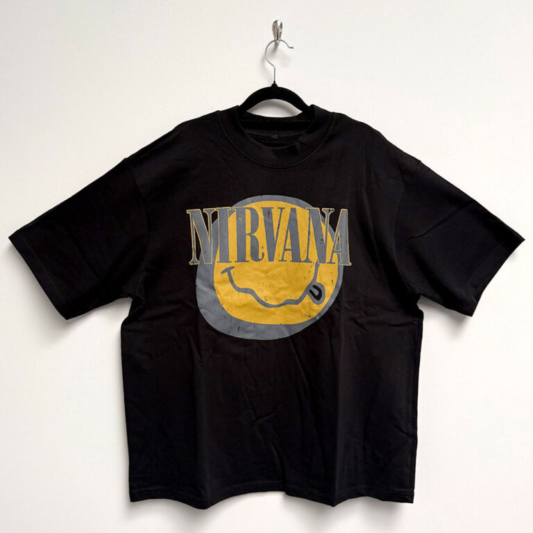 Nirvana Unisex Oversized Boxy T-Shirt: Evergreen Black T-Shirt