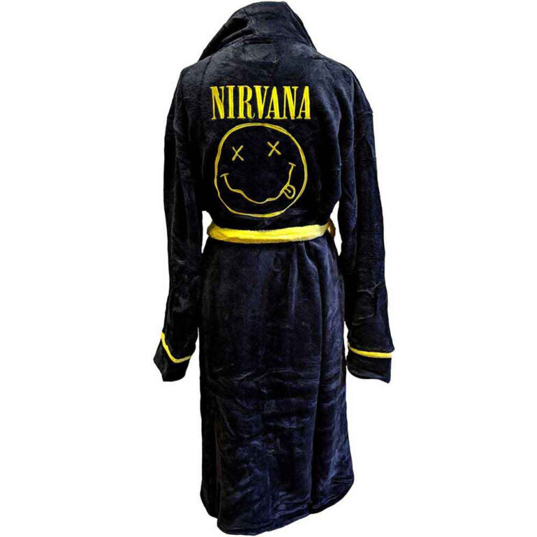 Nirvana Yellow Happy Face Unisex Bathrobe