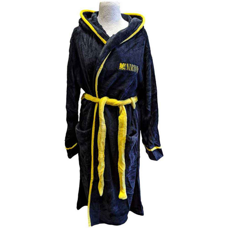 Nirvana Yellow Happy Face Unisex Bathrobe