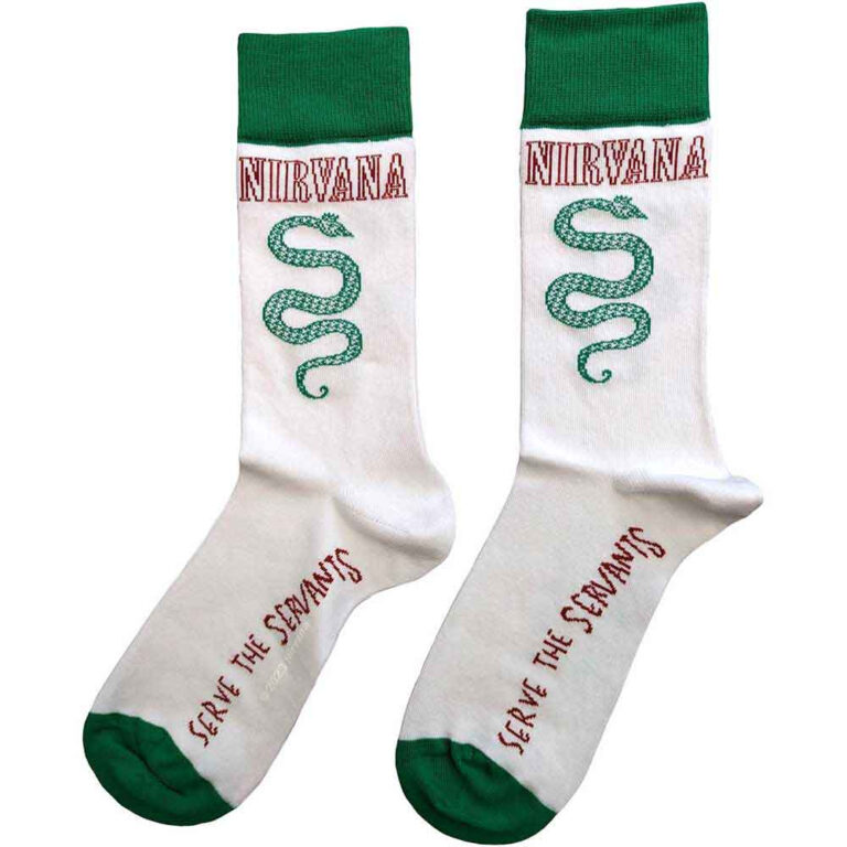Nirvana Serve The Servants (White) (UK Size 7 – 11) Socks