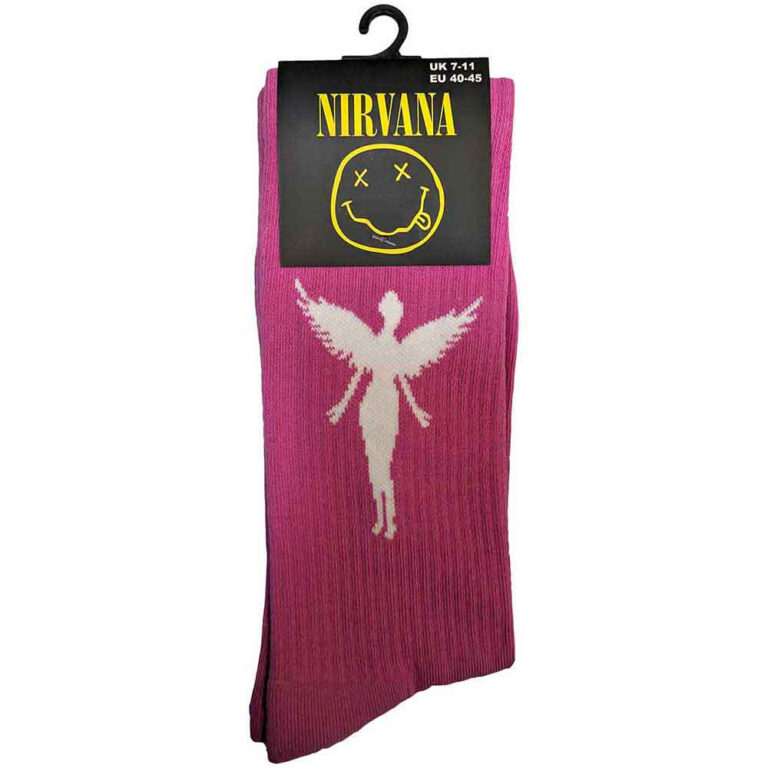 Nirvana In Utero White Angel (Pink) (UK Size 7 – 11) Terry Socks