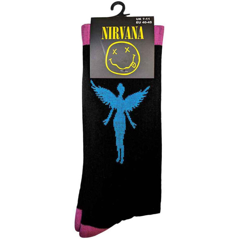 Nirvana In Utero Blue Angel (Black) (UK Size 7 – 11) Terry Socks