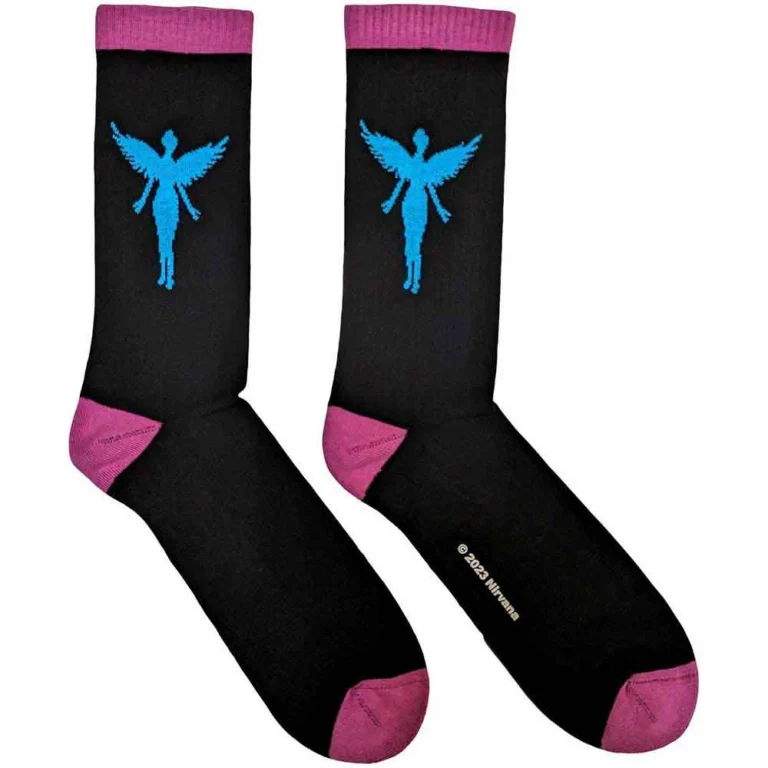 Nirvana In Utero Blue Angel (Black) (UK Size 7 – 11) Terry Socks
