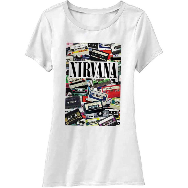 Nirvana Cassettes Ladies T-Shirt
