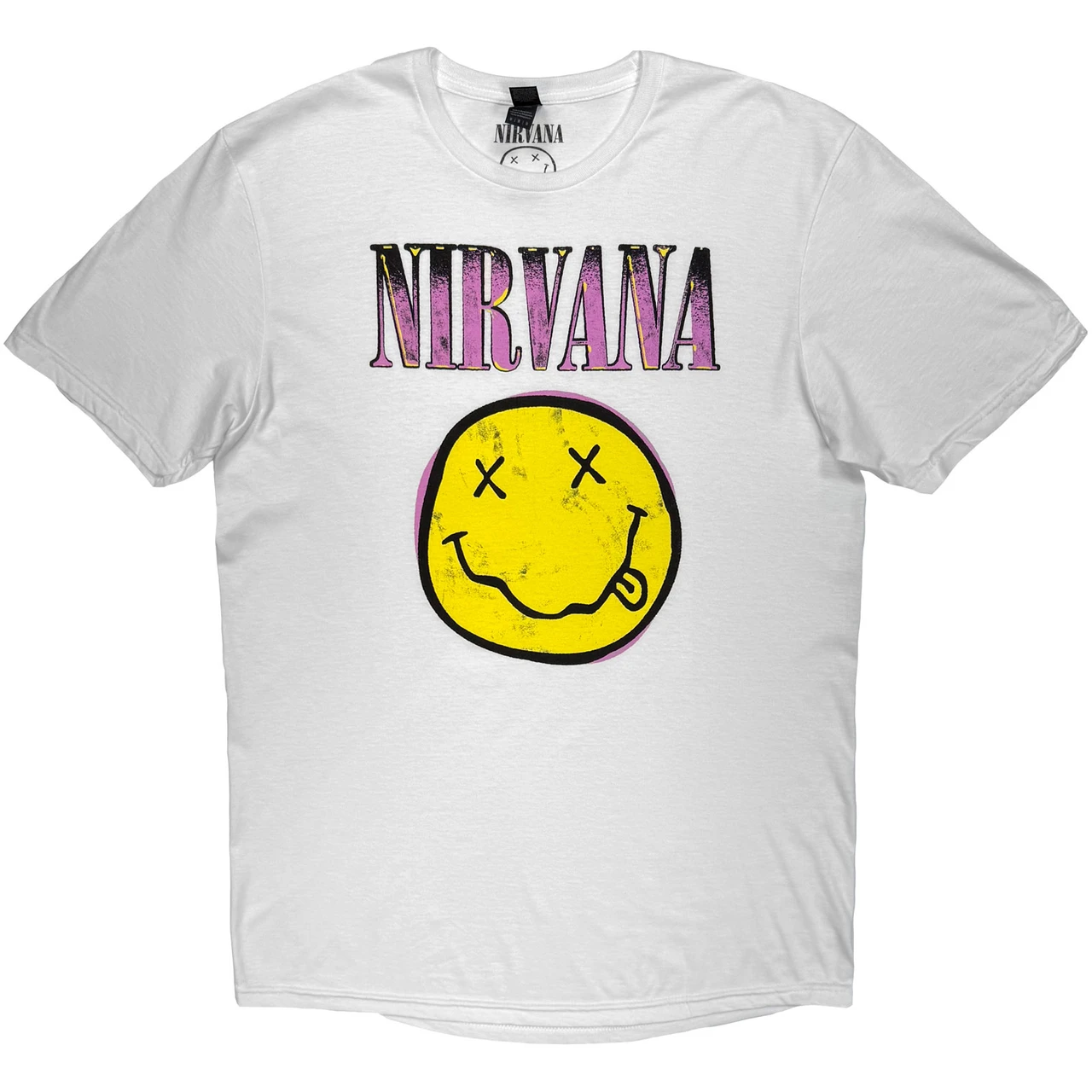 Nirvana Xerox Happy Face Pink T-Shirt