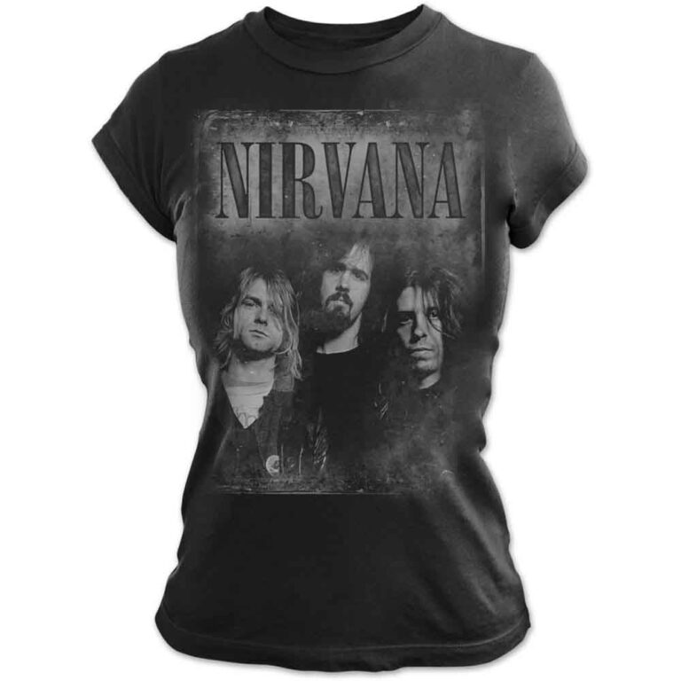 Nirvana Faded Faces Ladies T-Shirt