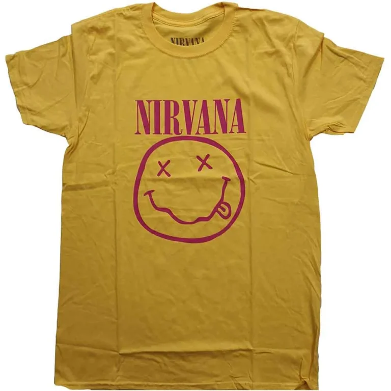 Nirvana Pink Happy Face (Yellow) (LOS) T-Shirt