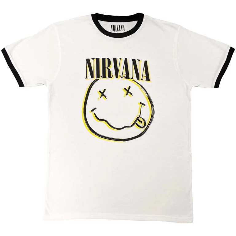 Nirvana Double Happy Face Ringer T-Shirt