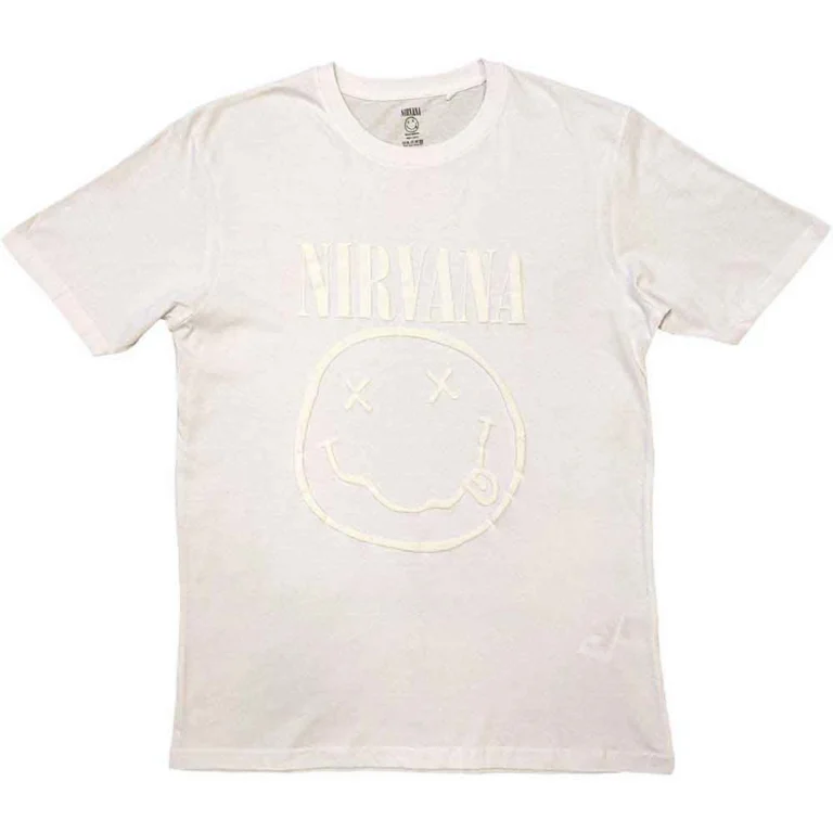 Nirvana White Happy Face T-Shirt