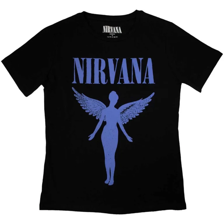 Nirvana Angelic Blue Mono Ladies T-Shirt