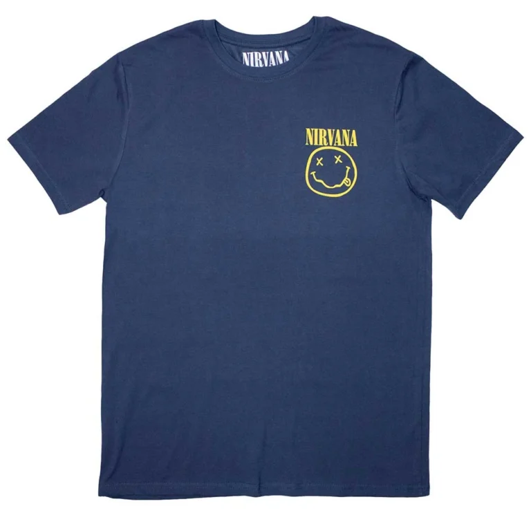 Nirvana Mini Happy Face (Denim Blue) T-Shirt