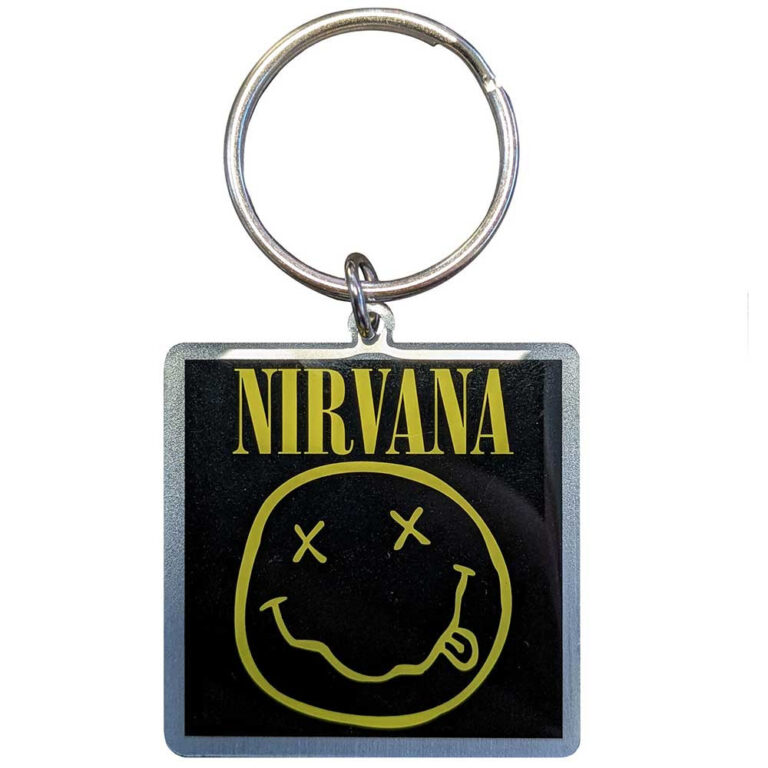 Nirvana Happy Face Photo Print Keychain