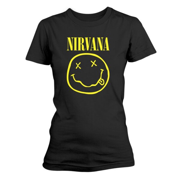 Nirvana - Smiley Logo Ladies T-Shirt