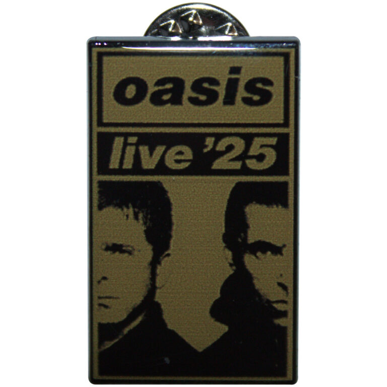 Oasis Live ’25 Gold Split Faces Pin Badge