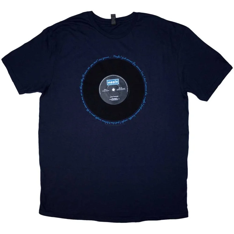 Oasis Live Forever Single (Denim Blue) T-Shirt