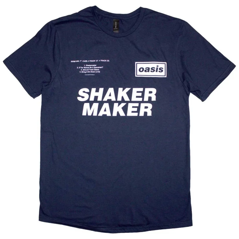 Oasis Shakermaker Track listing T-Shirt
