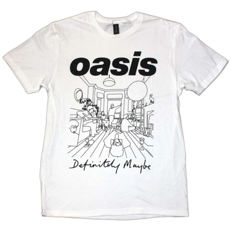 Oasis Definitely Maybe Line Drawing T-Shirt