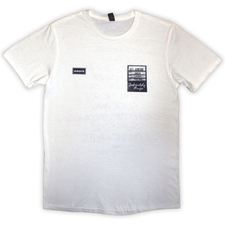 Oasis Definitely Maybe AAA Setlist T-Shirt