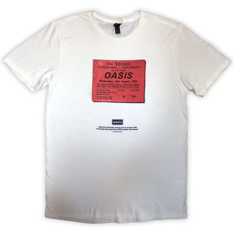 Oasis Definitely Maybe Ticket Stub T-Shirt