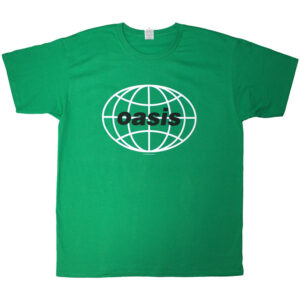 Oasis 1998 World Tour - Mexico City Green Back Print T-Shirt