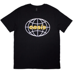 Oasis Globe Logo Black T-Shirt