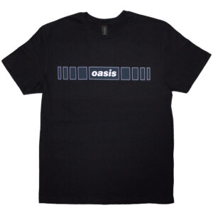 Oasis Horizontal Bars Logo Black T-Shirt