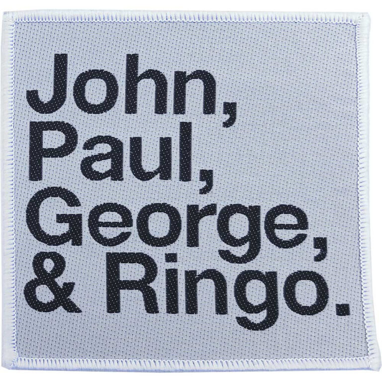 The Beatles John, Paul, George, Ringo Black on White Patch