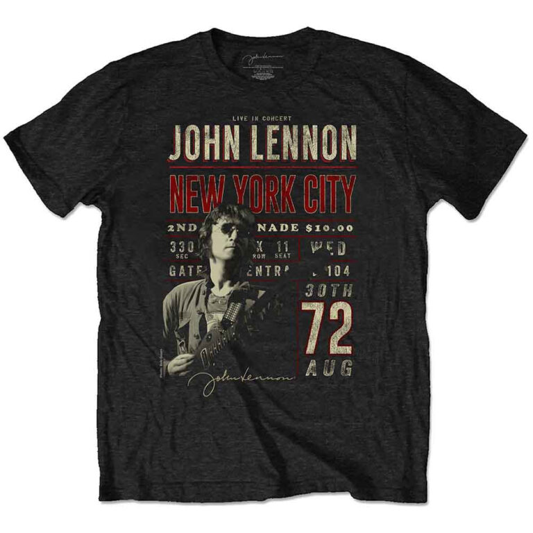 John Lennon New York City ’72 Black T-Shirt
