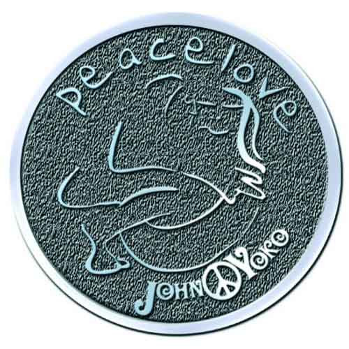 John Lennon Peace & Love HiChrome Pin Badge
